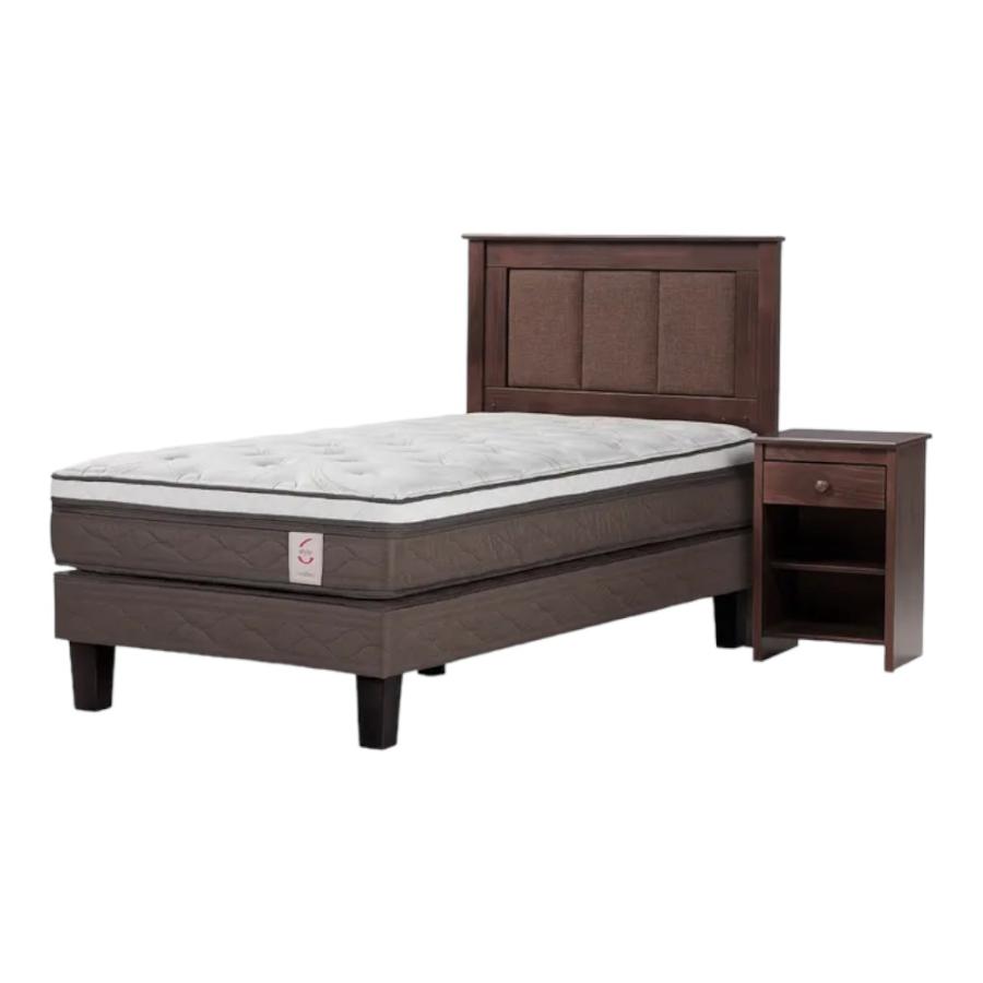 Cama Europea Rosen New Style 6 1,5 Plazas + Muebles Rachel