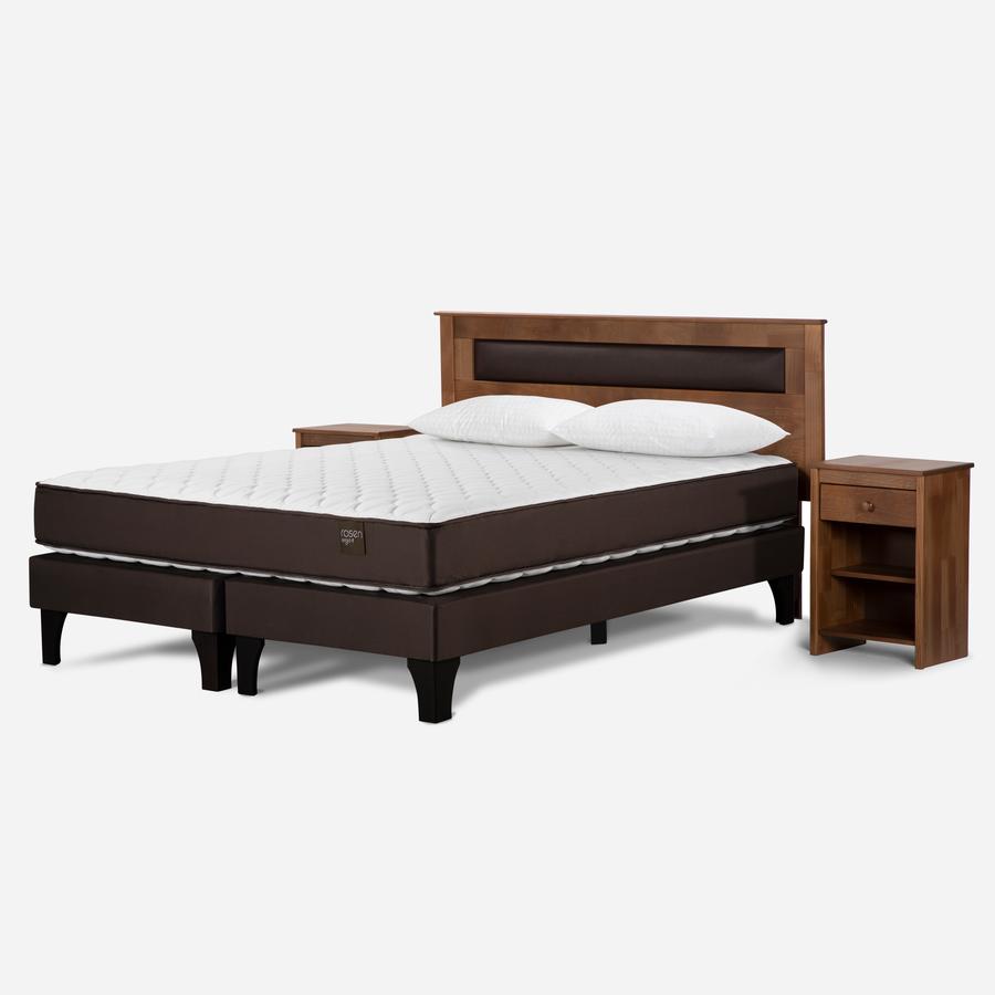 Cama 2 Plazas Rosen Ergo T New Base Dividida Ferrara+Almohad