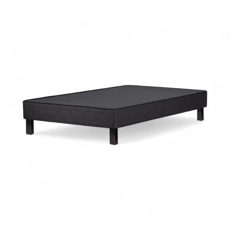 Base Cama Completa 2 Plazas Rosen 1.50x1.90M Negro Grafito