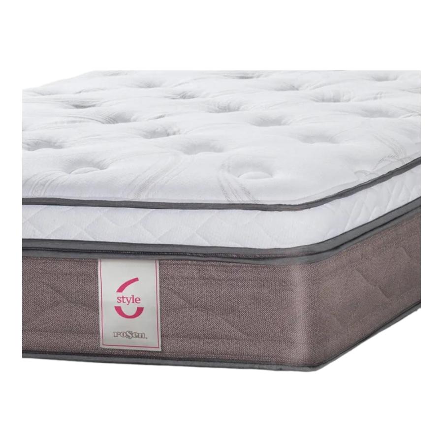 Cama Europea Rosen New Style 6 1,5 Plazas + Respaldo Rachel