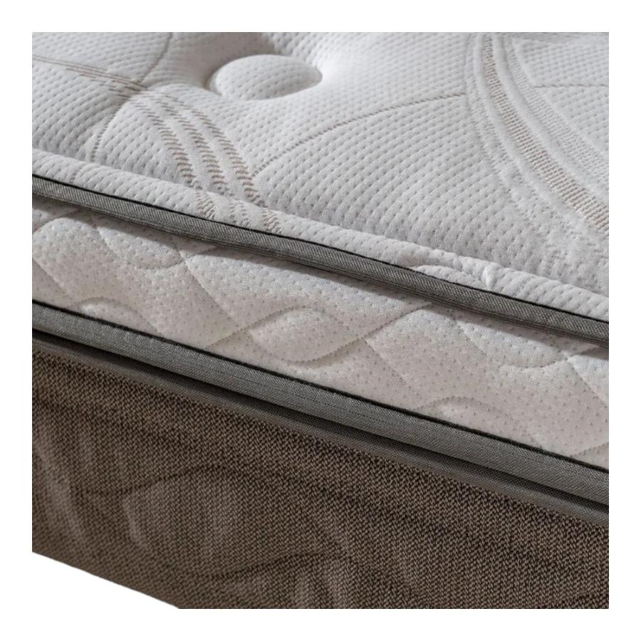 Cama Europea Rosen New Style 6 1,5 Plazas + Respaldo Rachel