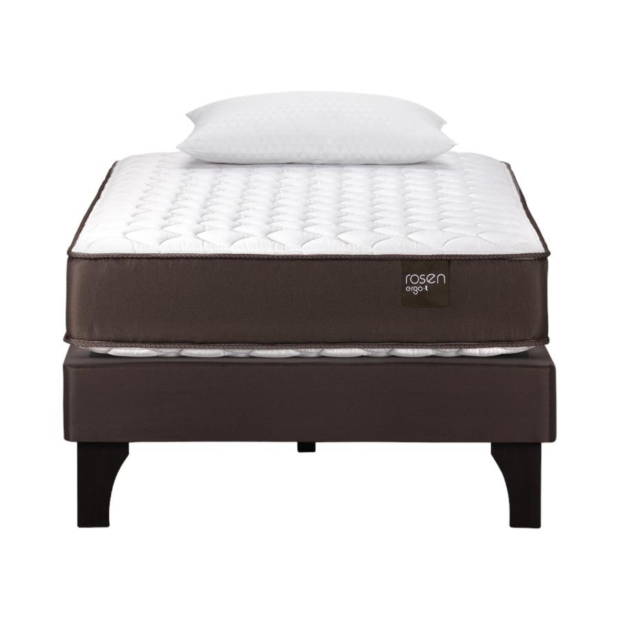 Cama Europea Rosen 1 Plaza Ergo T New + Almohada Light