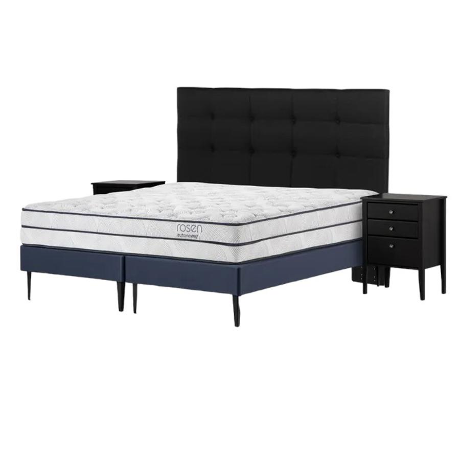Cama Rosen Autonomy Sky 150X200 Bd 2 Plazas Issey Azul
