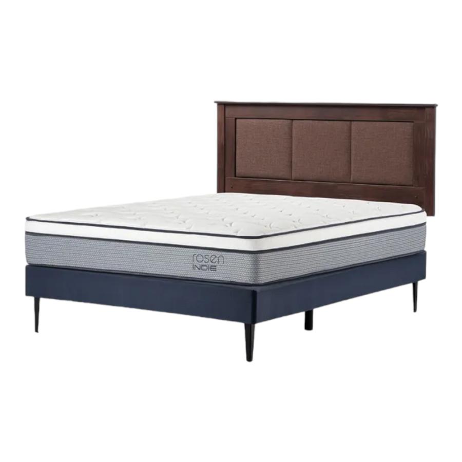 Cama Europea Rosen Indie 2pl 150x200 Con Respaldo Rachel