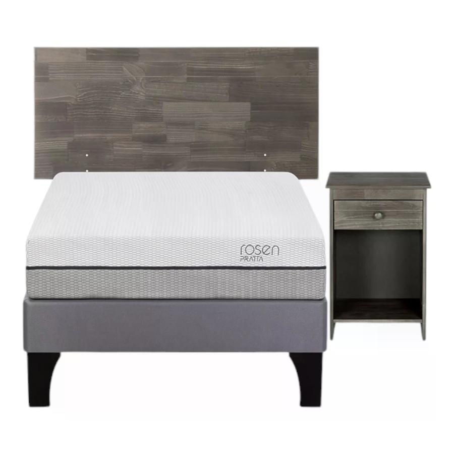 Cama Pratta Pata Madera 0.90X2.00 Tabor Grafito