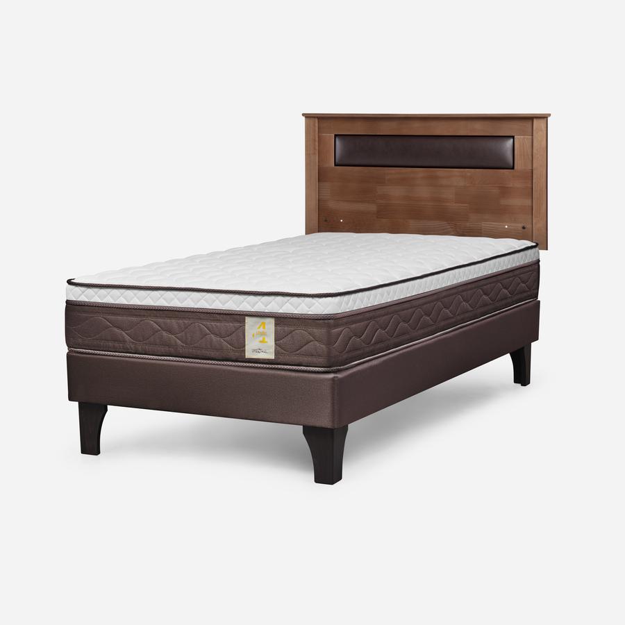 Cama 1 Plaza 90X200 Rosen New Style 4 Plus Respaldo Ferrara