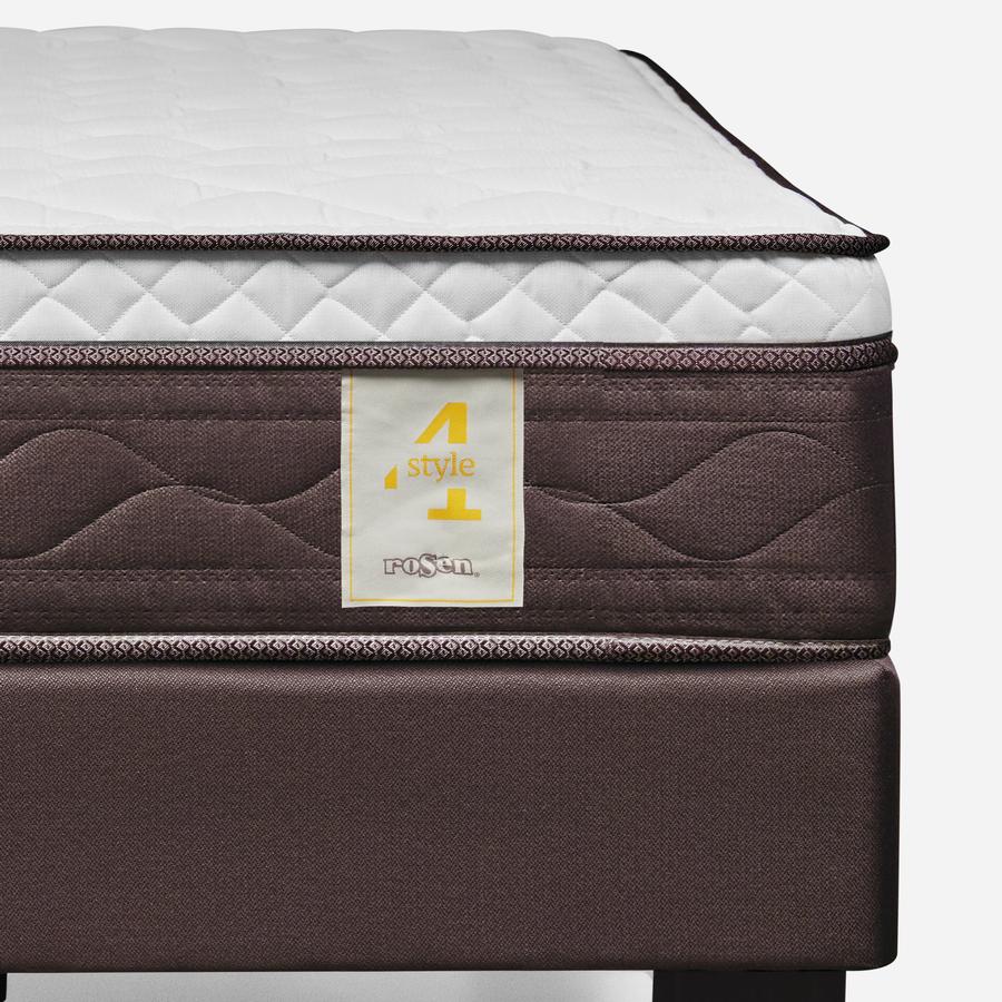 Cama King 180X200 Rosen New Style 4 Plus Respaldo Ferrara