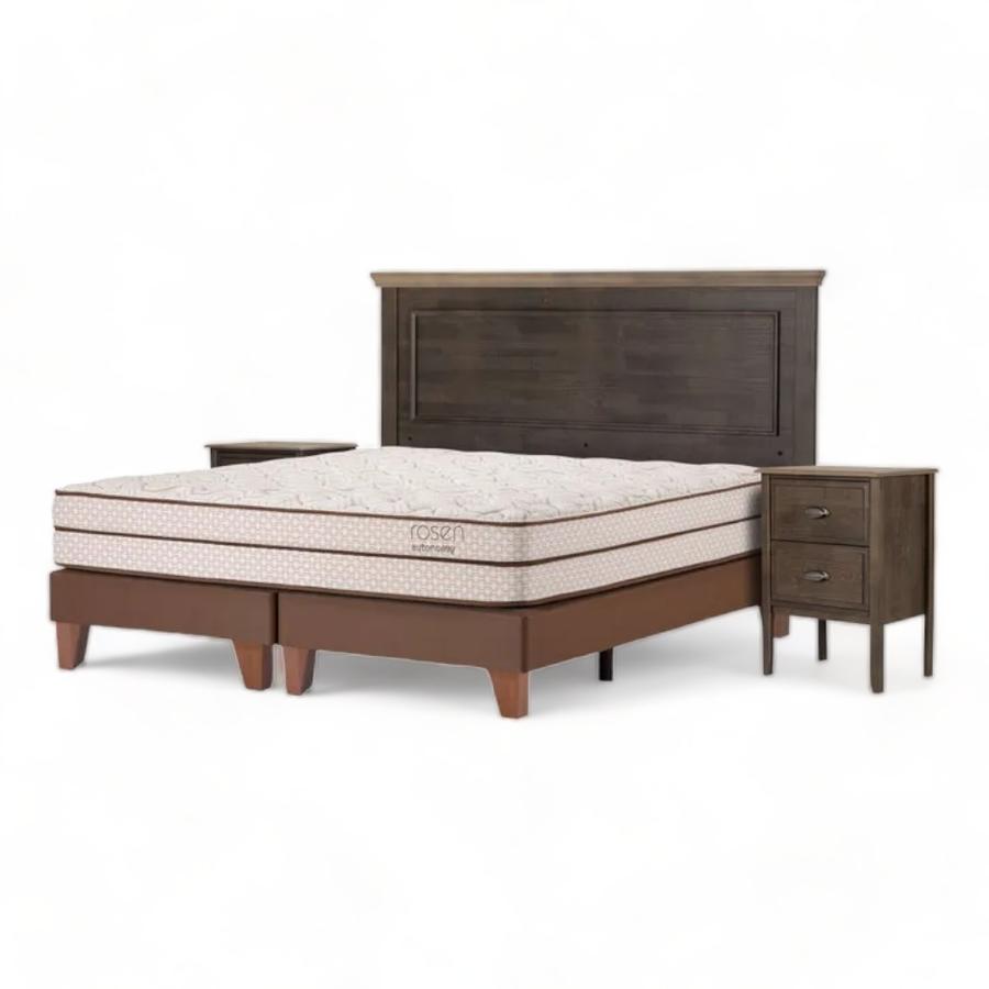 Cama Rosen Autonomy Land 2 Plazas 150X200 Cm + Muebles Anna