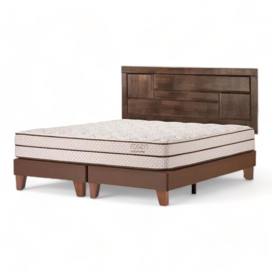 Cama Rosen Autonomy Land 2 Plazas 150X200 + Respaldo Dolce