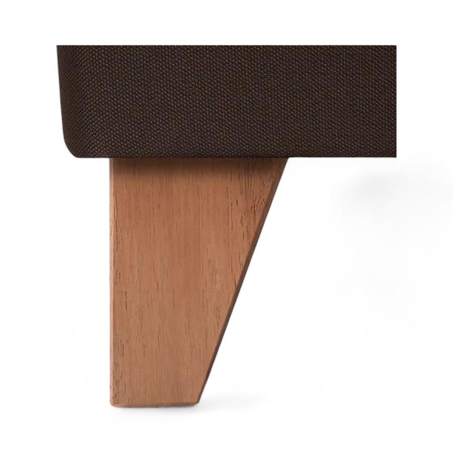 Base Cama Completa 1 Plaza Rosen 0.90X2.00M Café Chocolate
