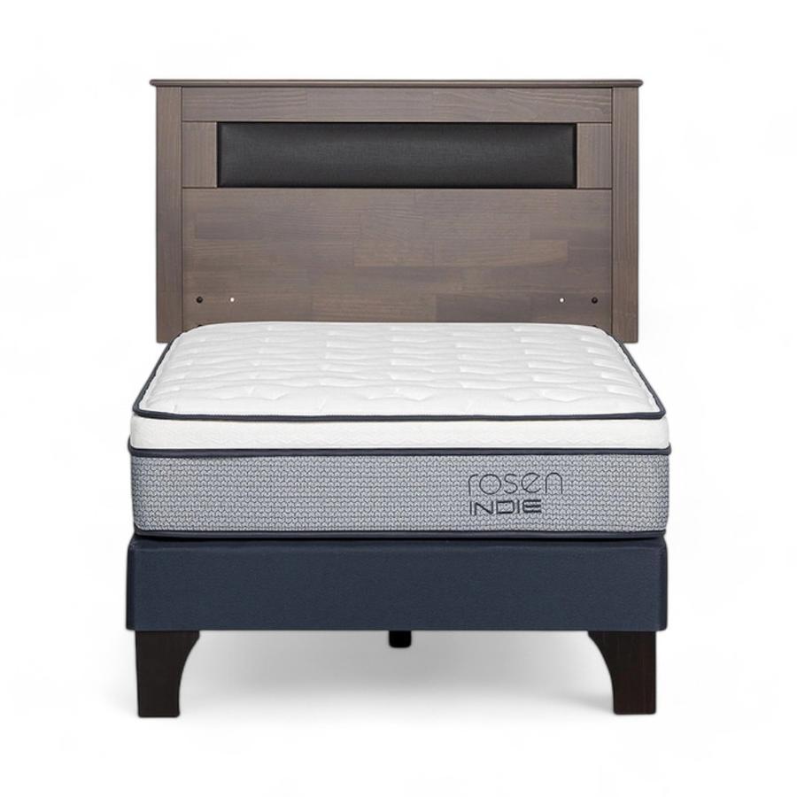 Cama Rosen Indie 1 Plaza + Respaldo Ferrara