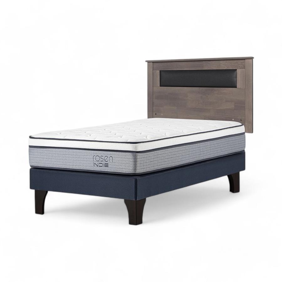 Cama Rosen Indie 1 Plaza + Respaldo Ferrara