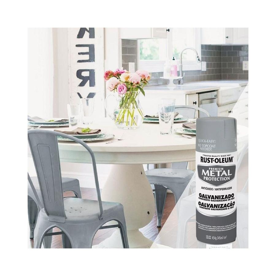 Spray Rust Oleum Metal Protection Galvanizado Gris Mate