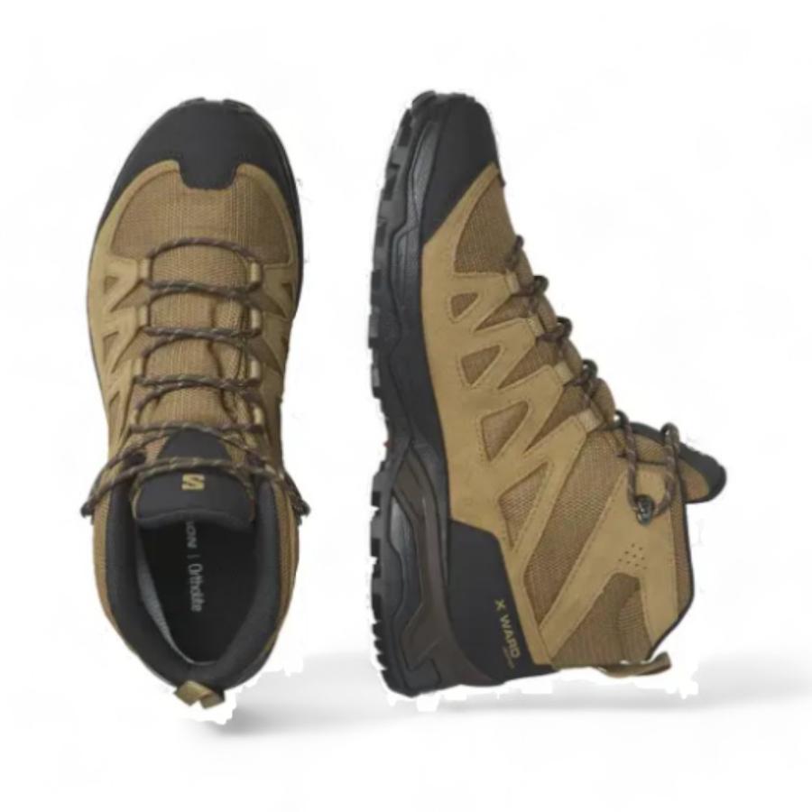 Botin Outdoor Cuero Hombre Salomon X Ward Leather GT Beige