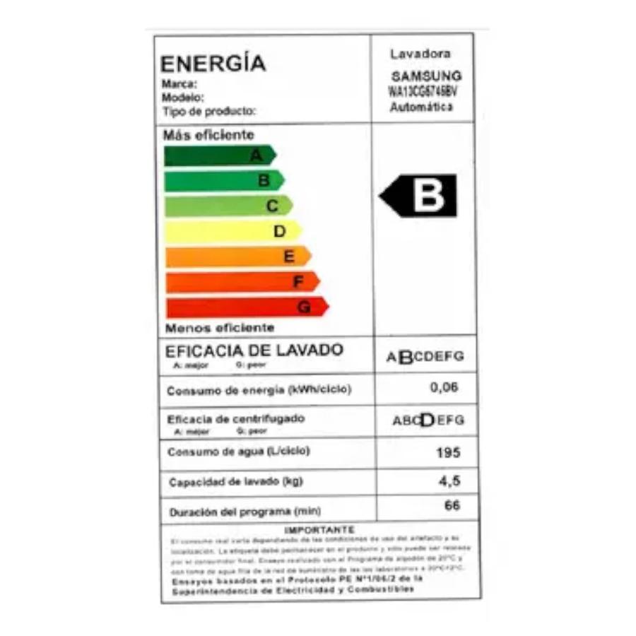 Lavadora Carga Superior 13Kg Samsung Wa13cg5441bwzs Blanco