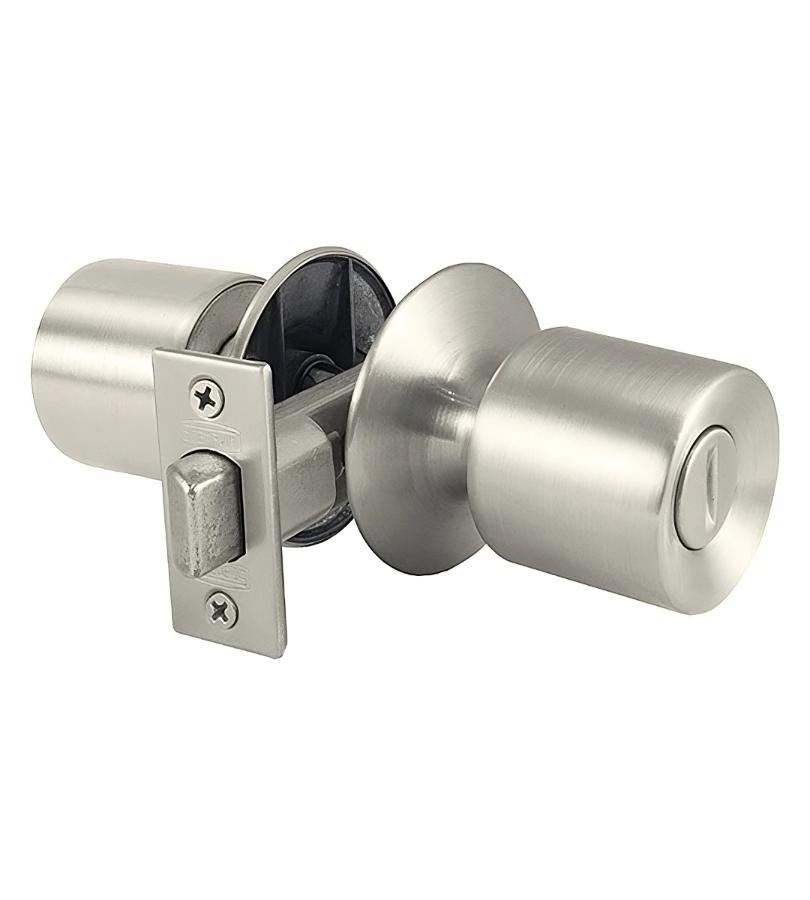 Cerradura de Pomo Baño/Dormitorio Plateada 4044+AI Scanavini