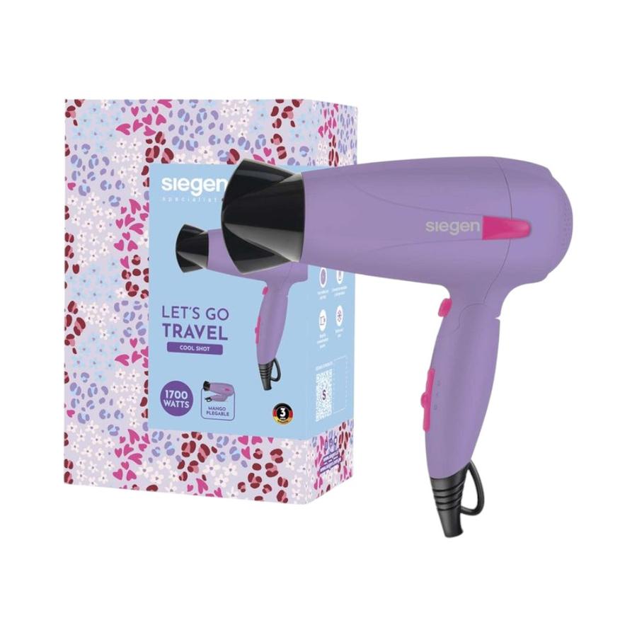 Secador de Pelo Siegen Lets Go Travel 1700W Lila