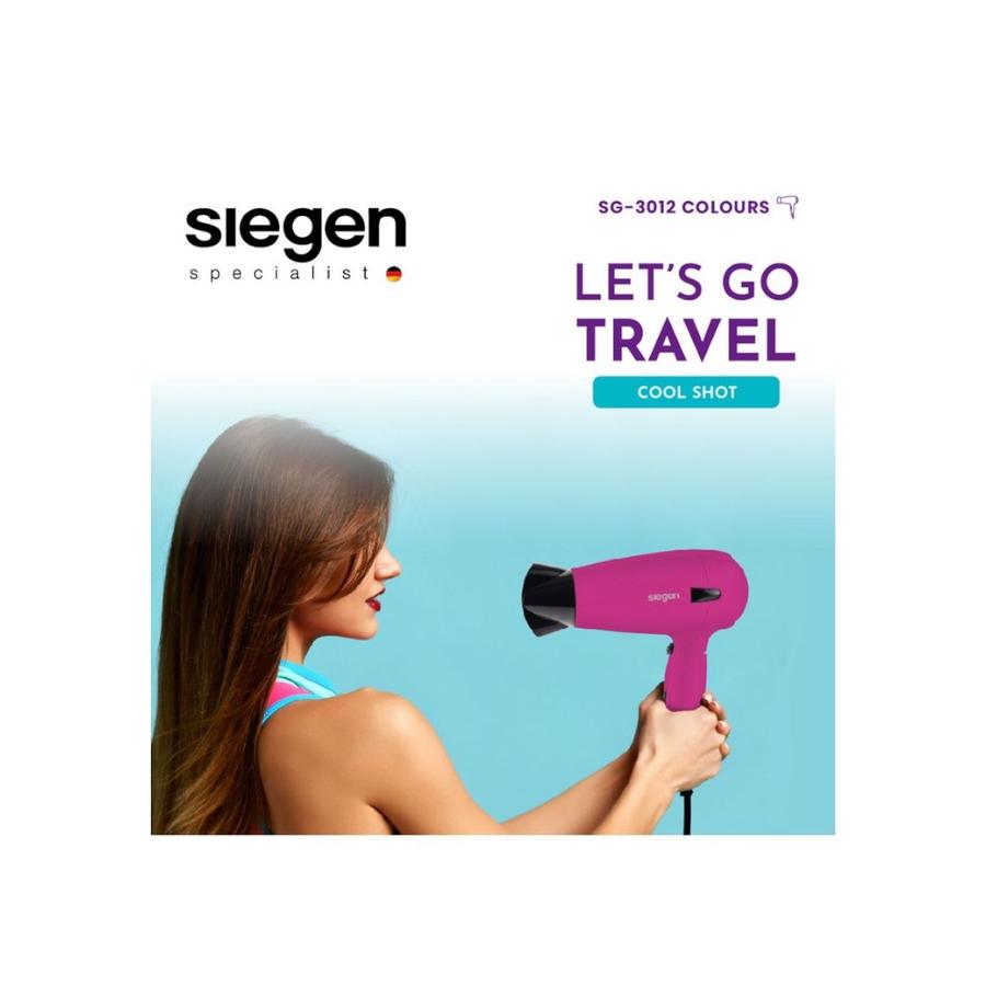 Secador de Pelo Siegen Lets Go Travel 1700W Lila