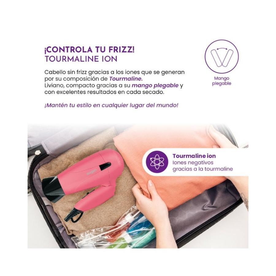 Secador de Pelo Siegen Lets Go Travel 1700W Lila