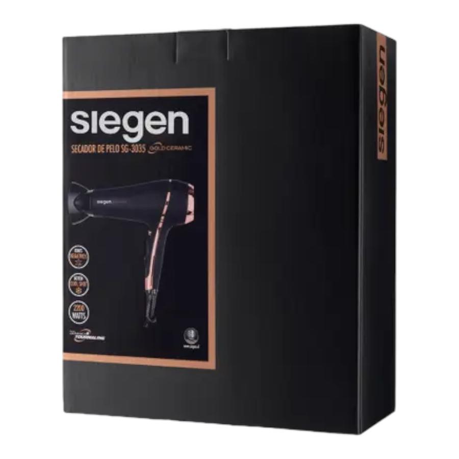 Secador De Pelo Siegen Gold Ceramic Negro
