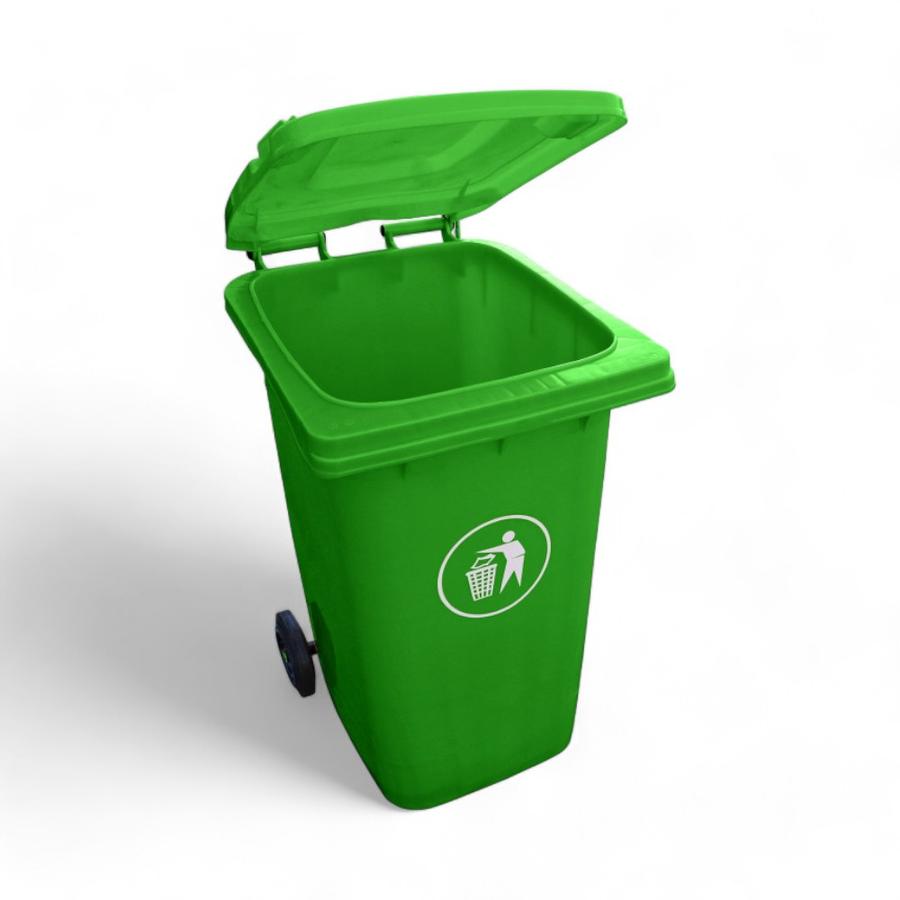 Contenedor De Basura Signet Con Pedal 240 Litros Verde
