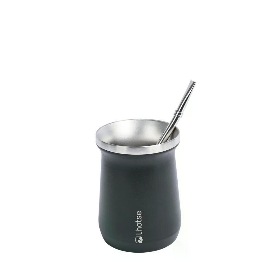 Mate Acero Inoxidable Con Bombilla Lhotse Black