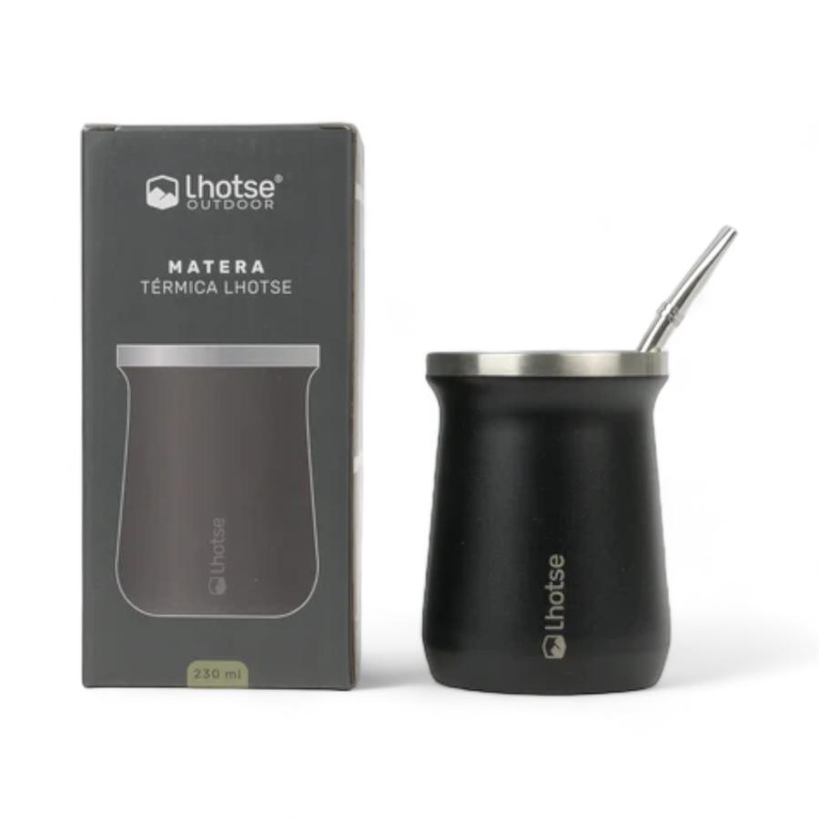 Mate Acero Inoxidable Con Bombilla Lhotse Black