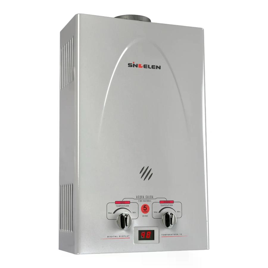 Calefón 5 Litros Sindelen GLP CFN-5GL Tiro Natural Blanco