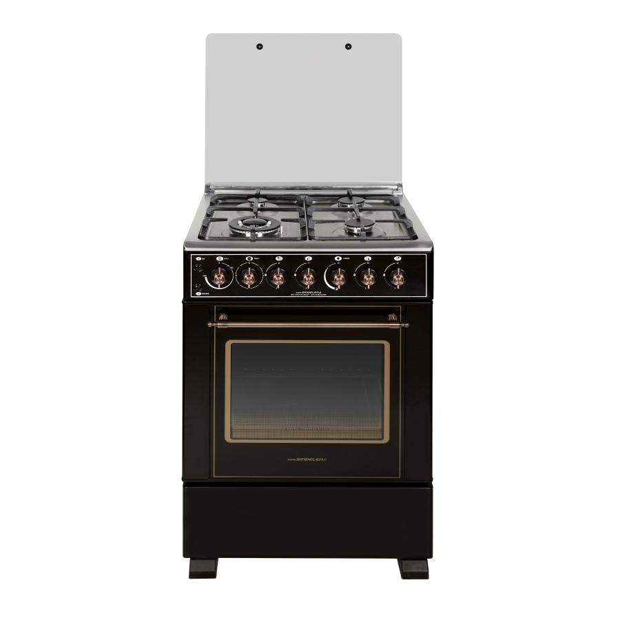 Cocina A Gas Sindelen Ch-6850rd 4 Platos Negro