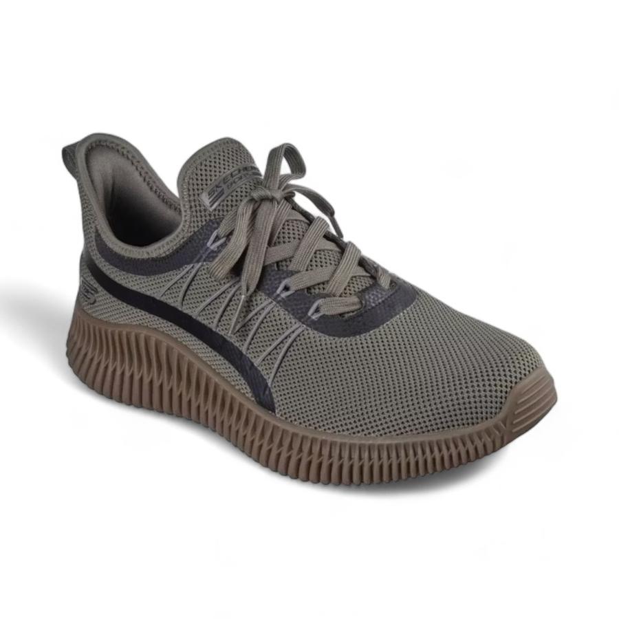 Zapatillas Urbanas Hombre Skechers Bobs Geo Verde Oliva