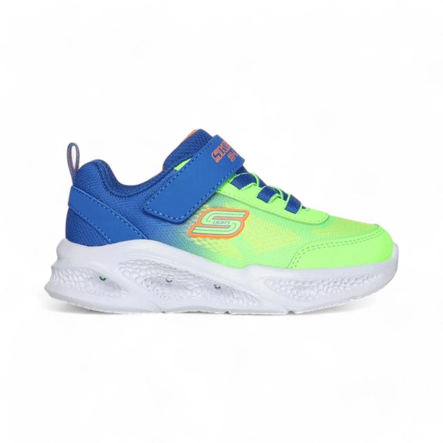 Zapatillas Niños Skechers Meteor Lights Krendox Lima/Azul