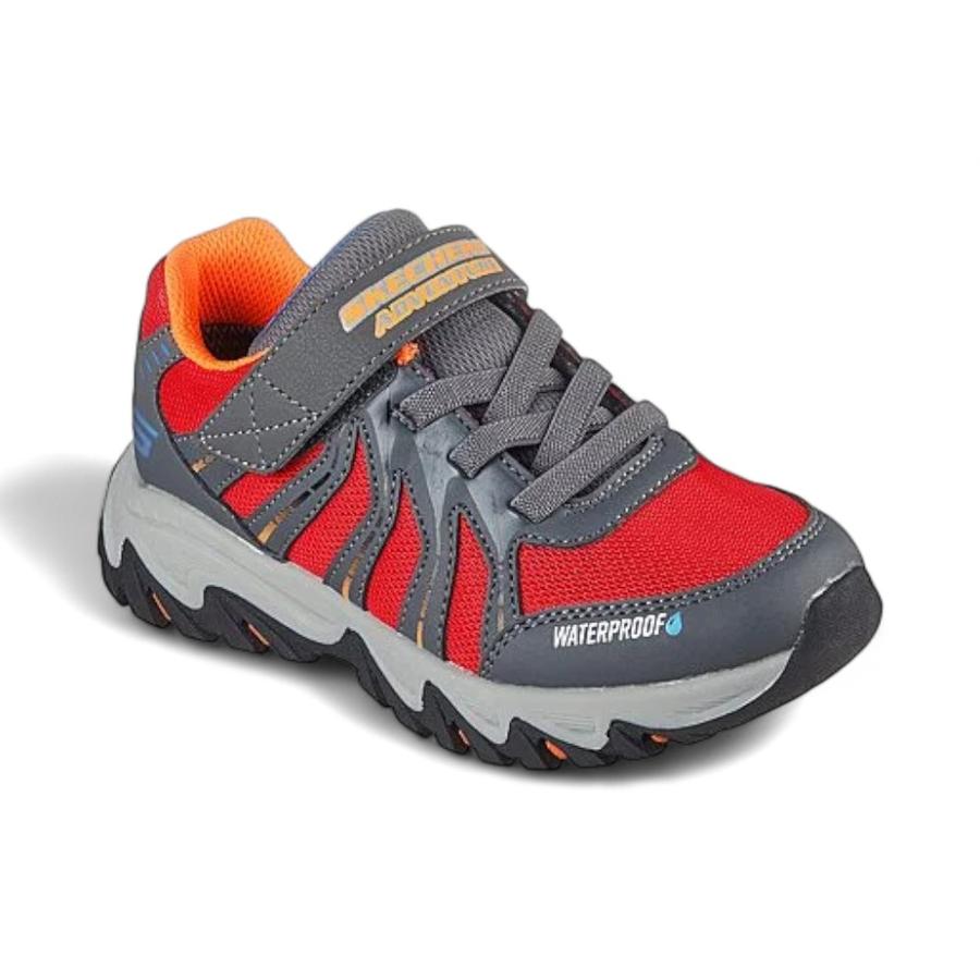 Zapatillas Treking Nino Skechers Rugged Rangers Rojo Plomo