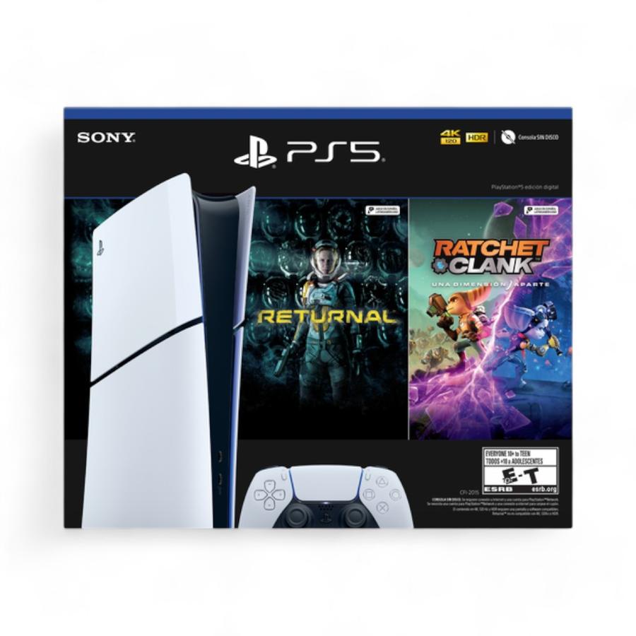 Consola Playstation 5 PS5 Slim Digital + Bundle 2 Juegos