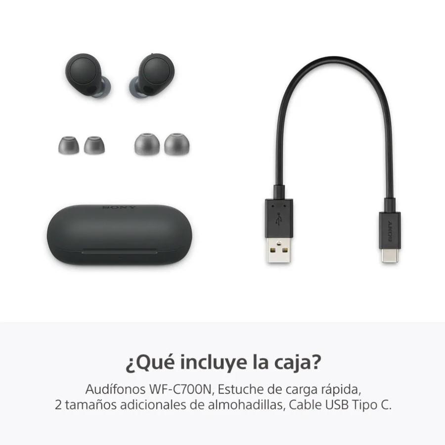 Audífonos Sony TW WF-C700N UC Noise Cancelling Negro