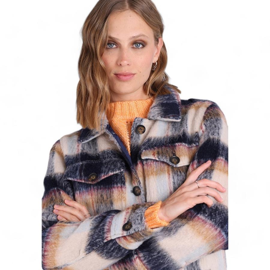 Chaqueta Camisera Cuadros Mujer Soviet Multicolor