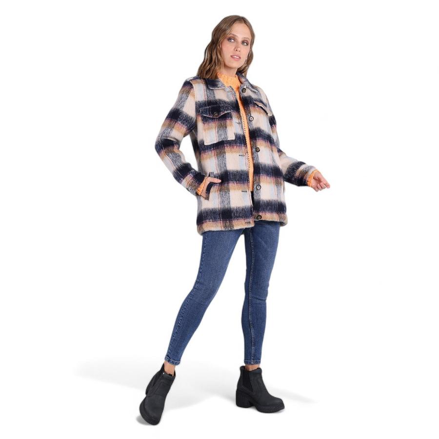 Chaqueta Camisera Cuadros Mujer Soviet Multicolor