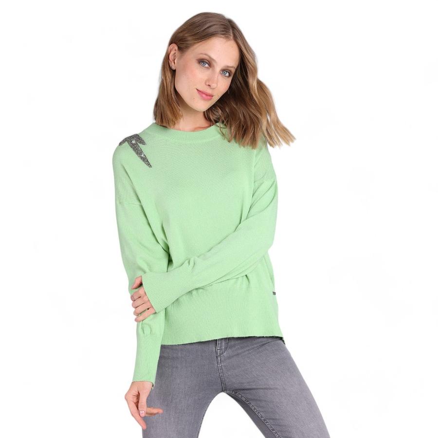 Sweater Con Diseño Mujer Soviet Verde