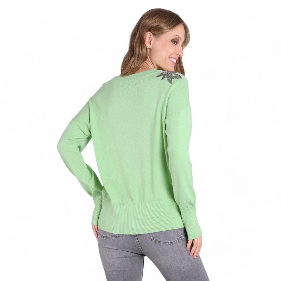 Sweater Con Diseño Mujer Soviet Verde