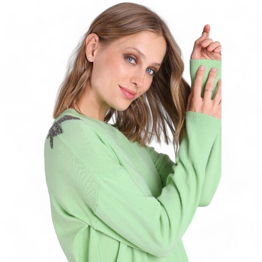 Sweater Con Diseño Mujer Soviet Verde