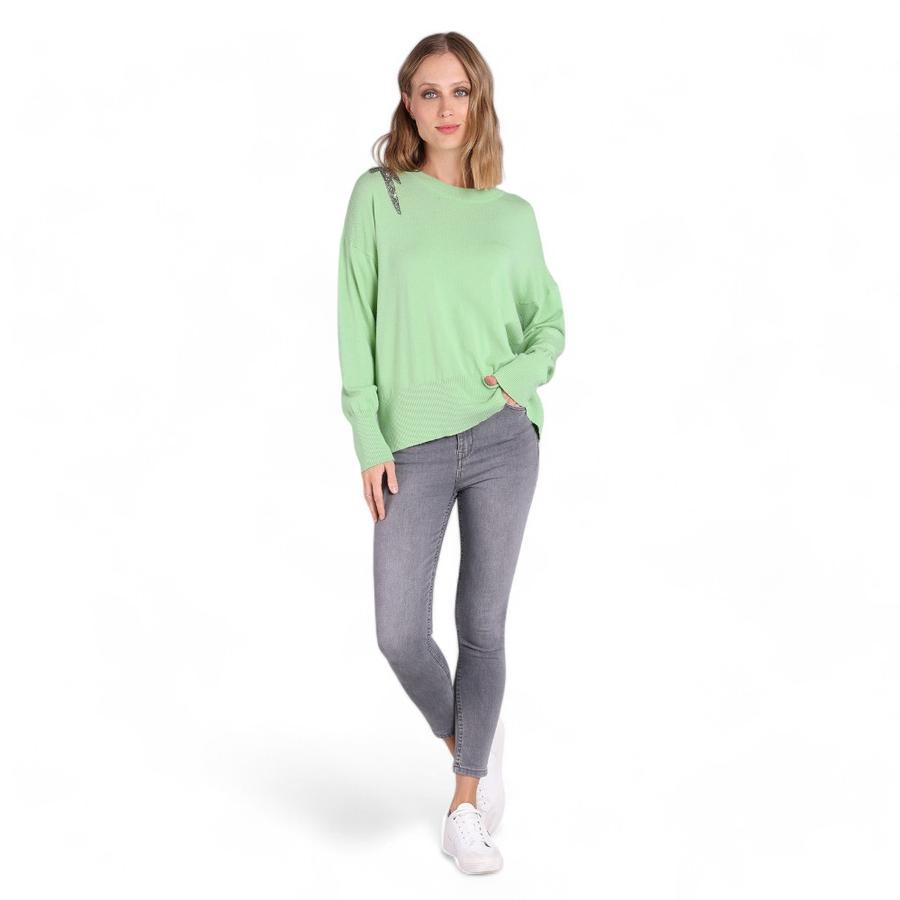 Sweater Con Diseño Mujer Soviet Verde