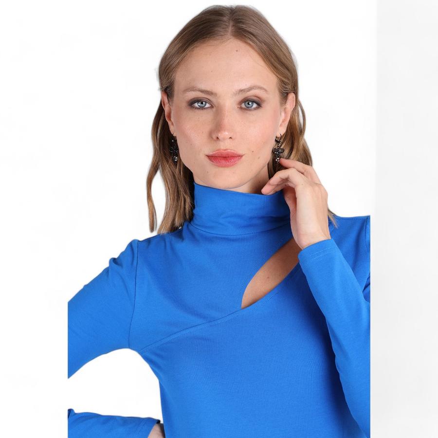Polera cuello alto mujer deals