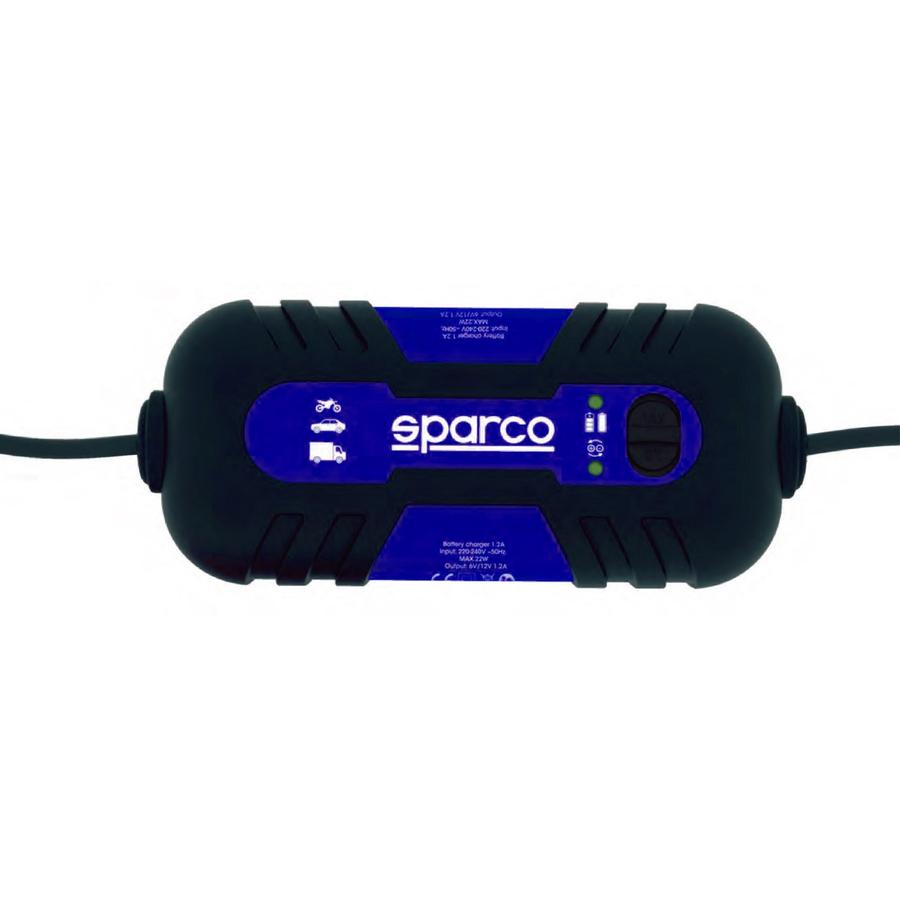 Cargador Batería Inteligente Para Auto Sparco Negro/Azul