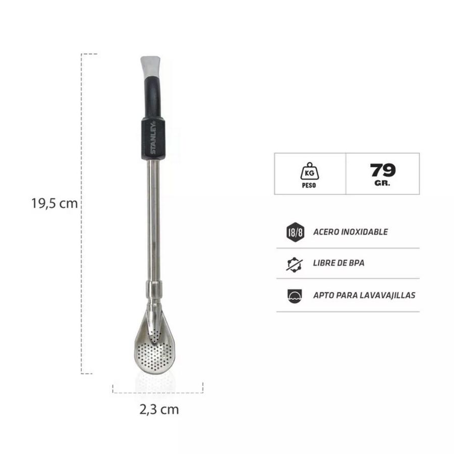 Bombilla Para Mate Stanley Spoon Negro