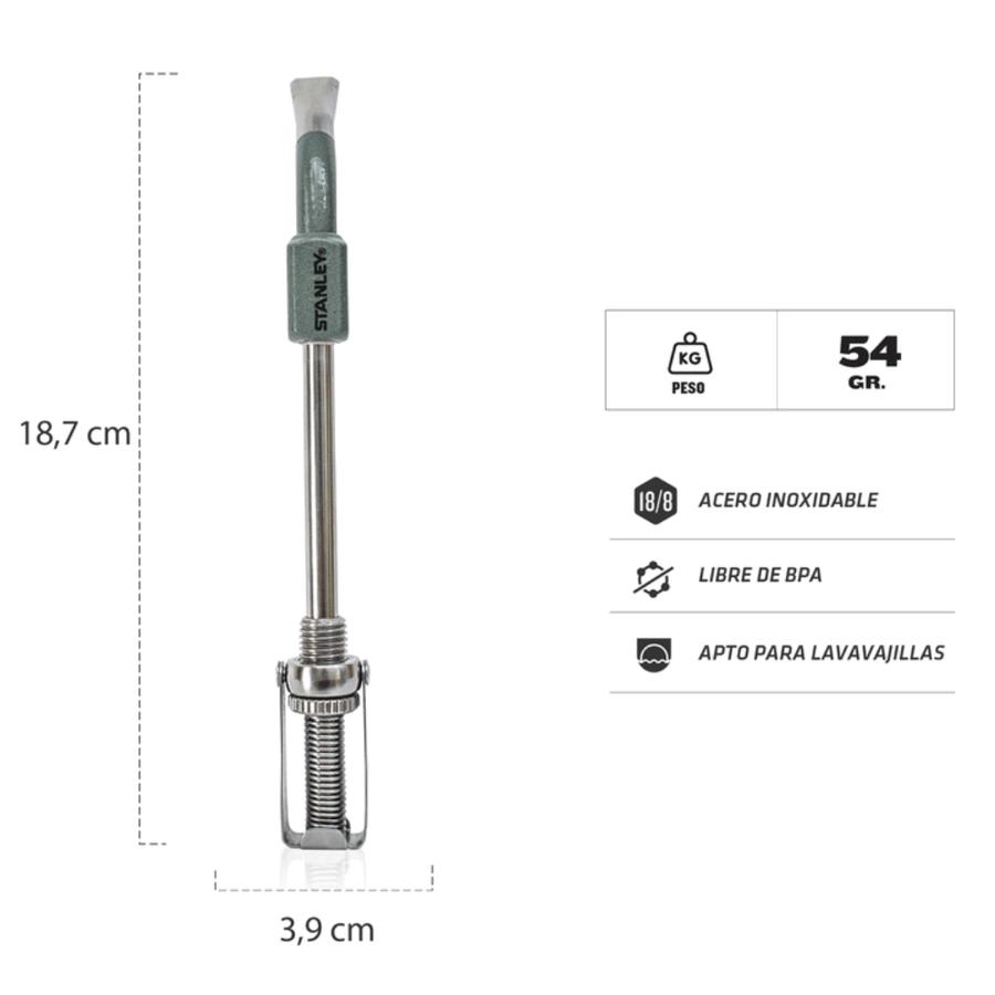 Bombilla Para Mate Stanley Spring Verde