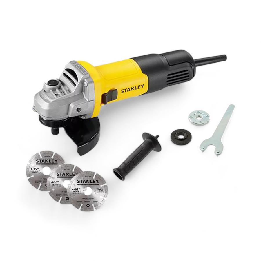 Esmeril Angular Stanley 4 1/2" 750W Slimline +3 Discos