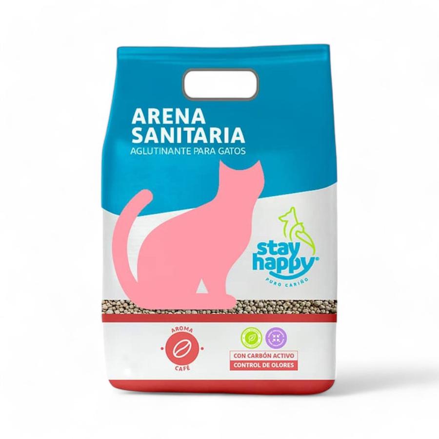 Arena Sanitaria Aglutinante Stay Happy Café 4 Kg