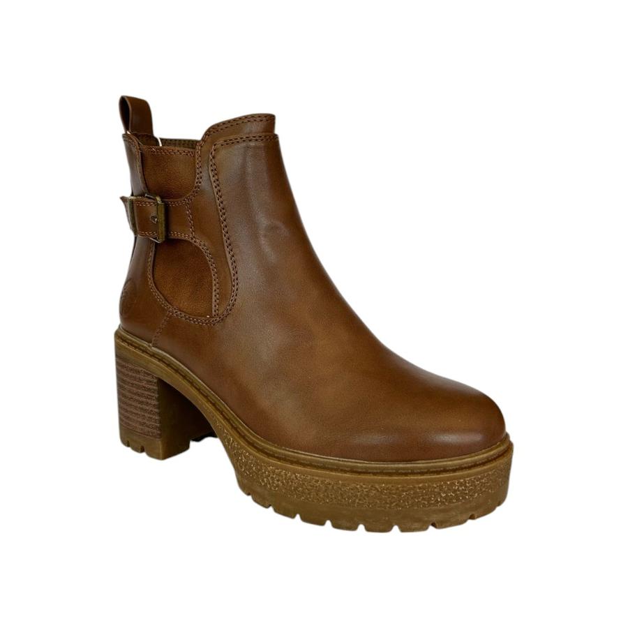 Botín Casual Mujer Rugan Camel