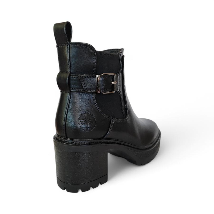 Botín Casual Mujer Rugan Negro