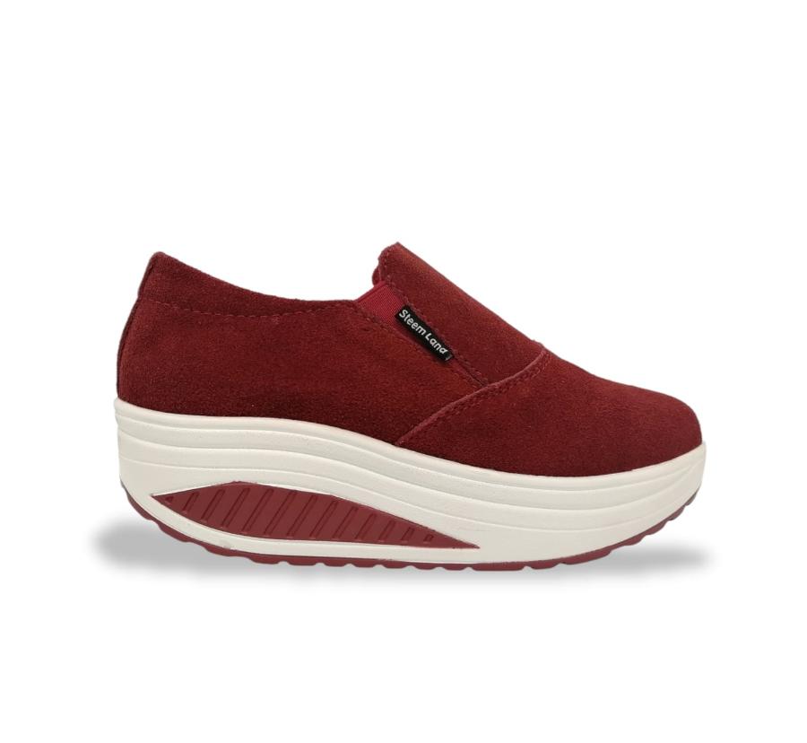 Zapatilla Casual Mujer Steem Land Bote Rojo