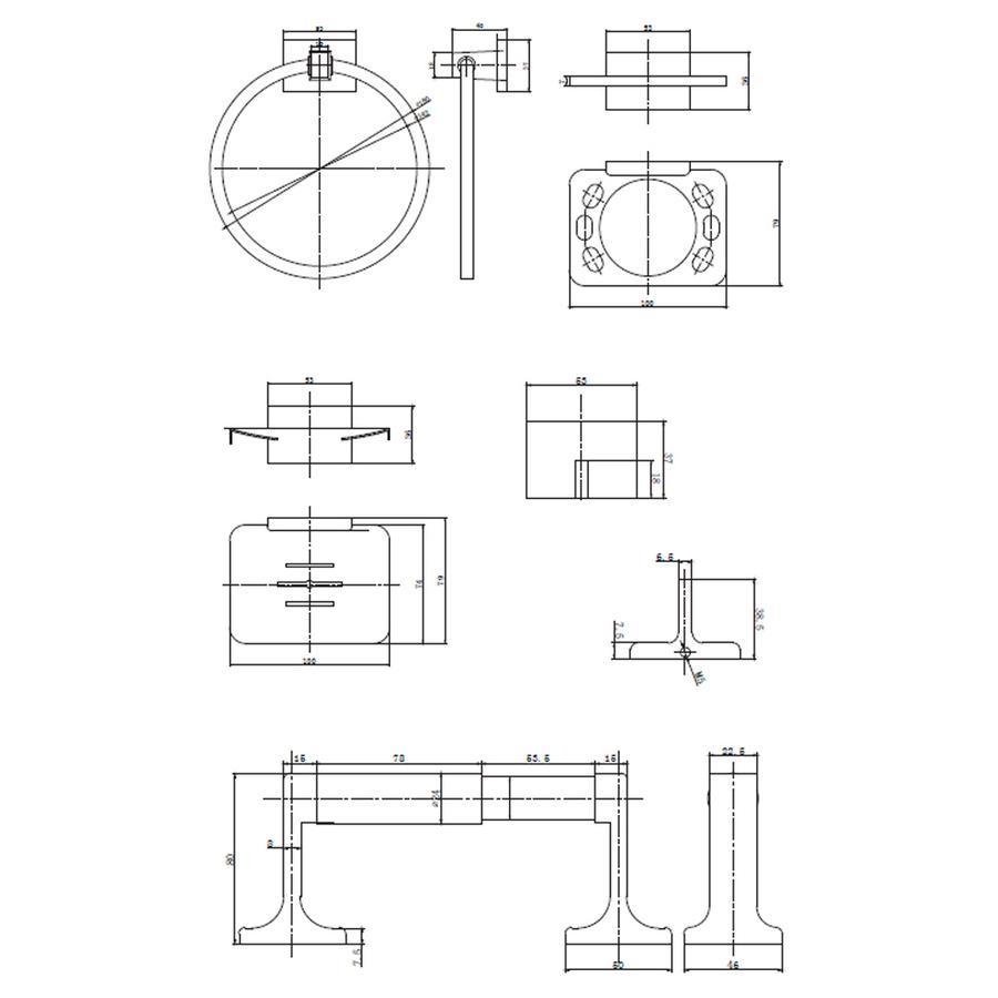 Kit Accesorios Baño Stretto Mossini
